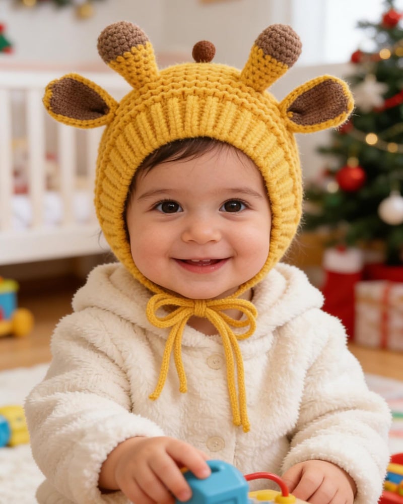 MINGSEECESS Kids Knitted Beanie Hat Cute Frog Cartoon Winter Warmer Cap with Big Eyes for Baby Boys Girls - Image 4